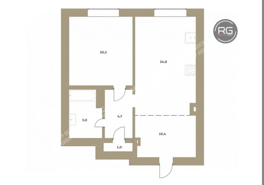 2-к квартира в ЖК бизнес класса, 66 м², Санкт-Петербург, Василеостровский район, Наличная ул., д.26, к.6