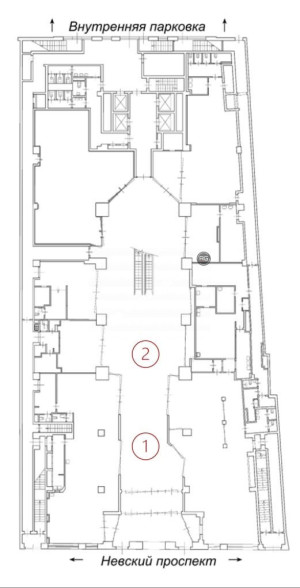 Миниатюра 4, Аренда офиса, Невский у метро!, 1 354 м², Санкт-Петербург, Центральный район, Невский пр-кт., д.55