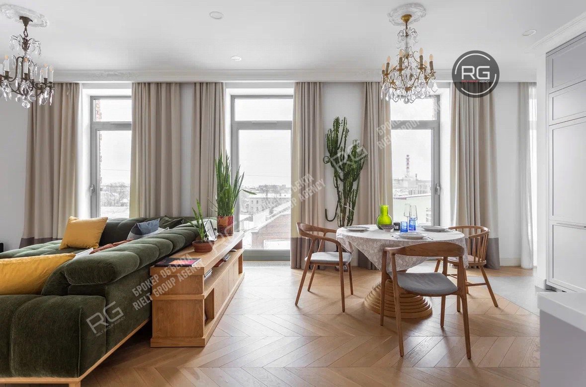 Фото 1, Дизайнерская квартира в центре, 96 м², Санкт-Петербург, Центральный район, Кирочная ул., д.70