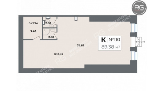 Фасадное помещение 89м2 Лиговский, 89 м², Санкт-Петербург, Центральный район, Лиговский пр-кт., д.127