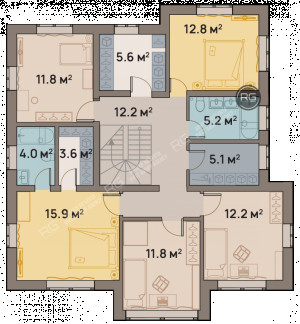 Миниатюра 18, Коттедж 223м2 на участке 14 соток, 223 м², Ленинградская область, Всеволожский район, КП Прилесный 2.0 тер.