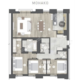 Миниатюра 25, Квартира De Luxe с 1 спальней, 51,34 м², Санкт-Петербург, Петроградский район, Адмирала Лазарева наб., д.22