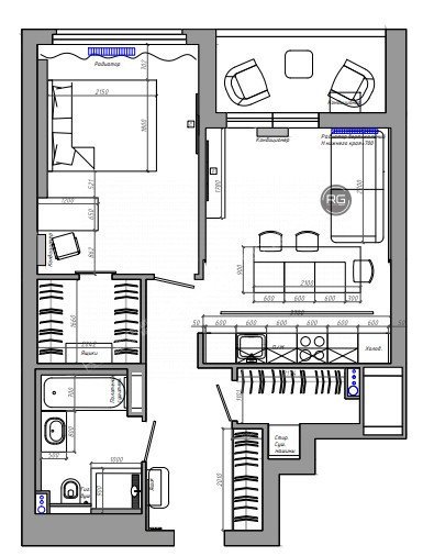 Миниатюра 15, Квартира с дизайнерским ремонтом!, 53,6 м², Санкт-Петербург, Московский район, Малая Митрофаньевская ул., д.8, к.1, строение 1