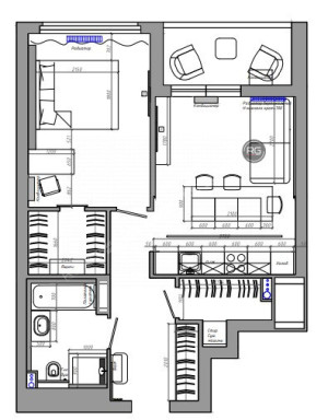 Миниатюра 15, Квартира с дизайнерским ремонтом!, 53,6 м², Санкт-Петербург, Московский район, Малая Митрофаньевская ул., д.8, к.1, строение 1