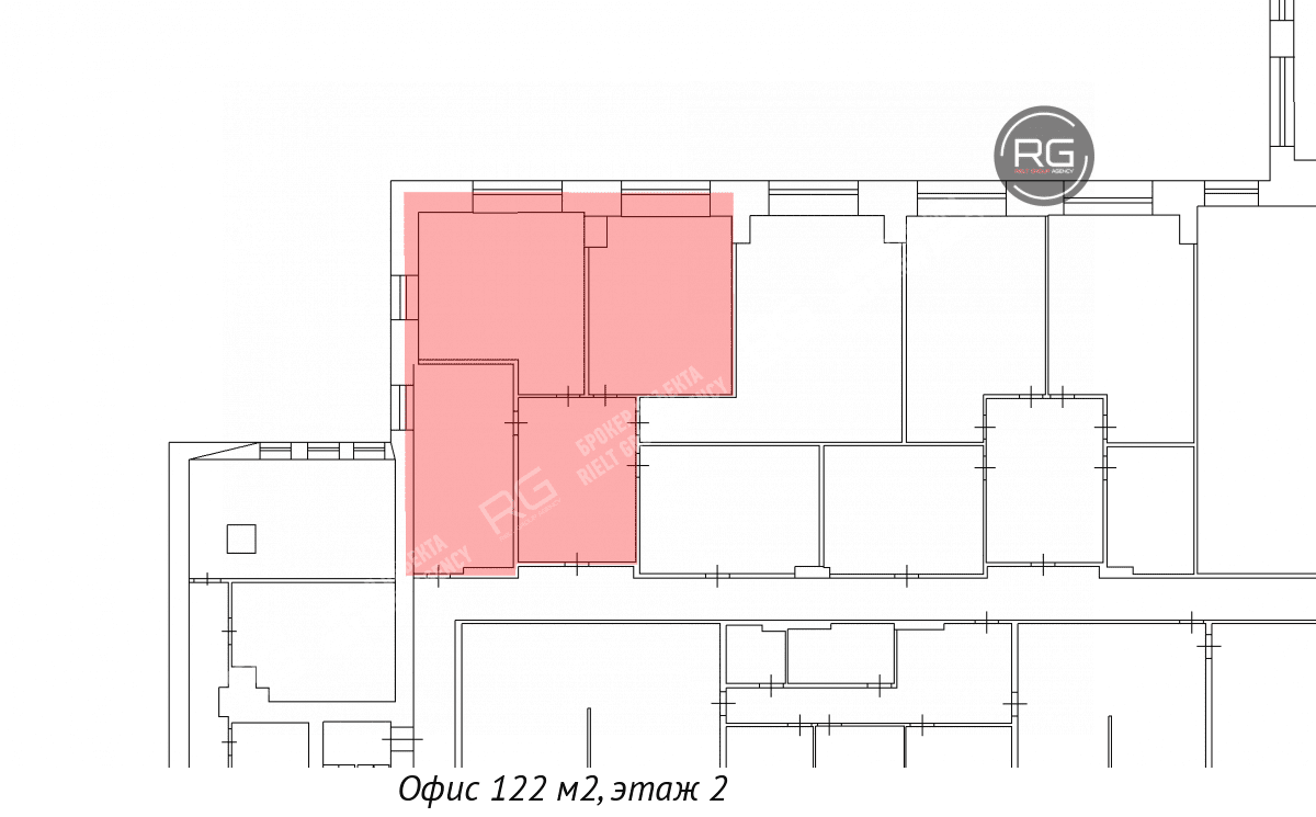   Офис 122 м2 в Московском районе, 122 кв.м. 