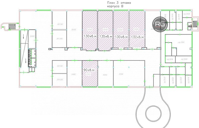   Офис 130 м2 в Кировском районе, 130 кв.м. 
