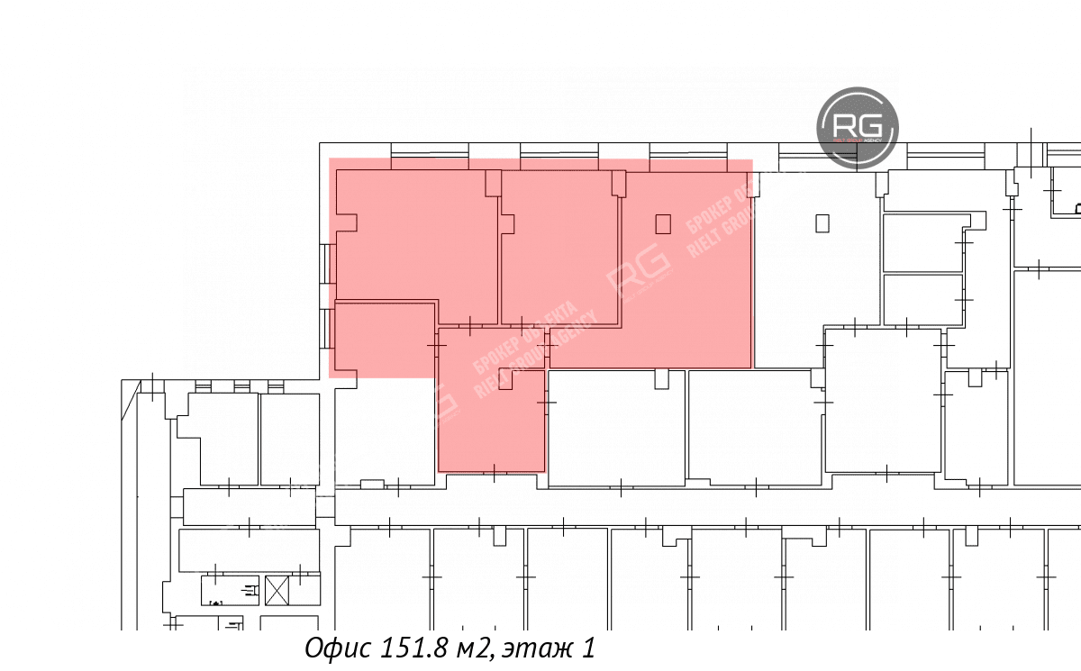   Офис 152 м2 в Московском районе, 151.8 кв.м. 