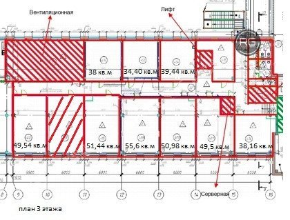   Офисный блок, 520 м2, 520 кв.м. 