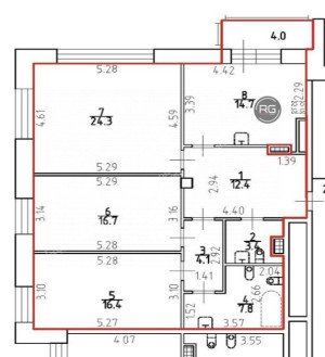 Миниатюра 4, Панорамная квартира в элитном ЖК, 100 м², Санкт-Петербург, Центральный район, Орловская ул., д.1, к.3