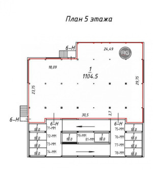 Миниатюра 5, Продажа 1365 м2, 5 этаж, 1 365 м², Санкт-Петербург, Выборгский район, Придорожная аллея, д.14, строение 1
