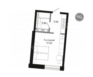 Миниатюра 8, Студия в апартаментах на ВО 26 м2, 26,62 м², Санкт-Петербург, Василеостровский район, Средний В.О. пр-кт., д.87, к.3