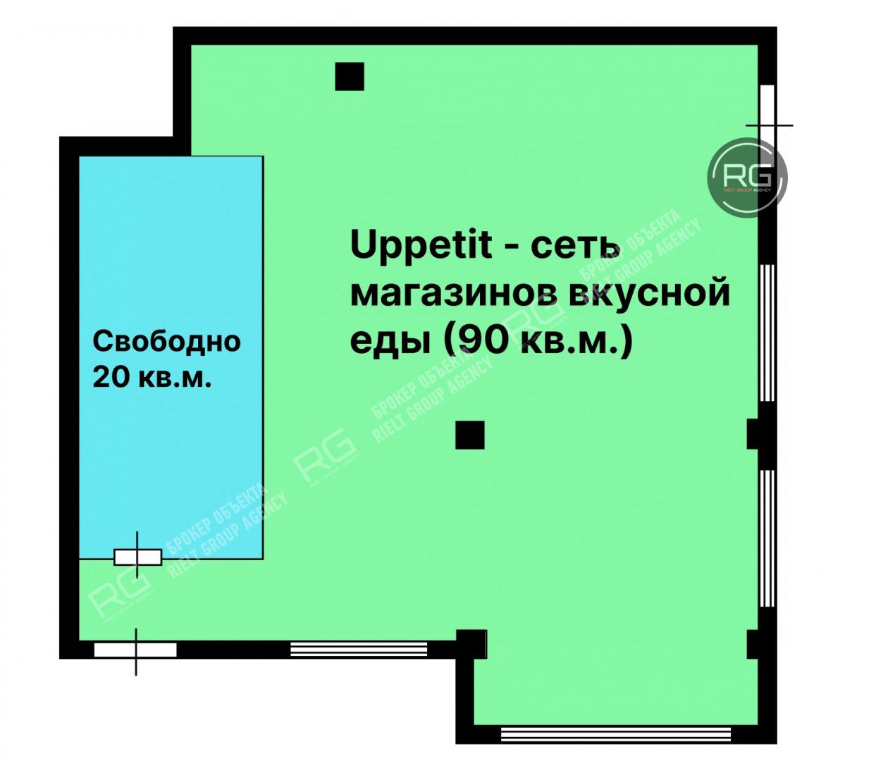   Торговая площадь, 20 м², 20 кв.м. 