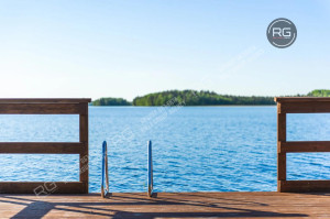 Миниатюра 3, Участок на первой линии озера, 27,42 соток, Ленинградская область, Приозерский район, коттеджный посёлок Отрадная Бухта тер.