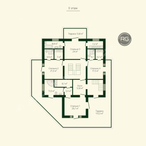 Миниатюра 16, Вилла, которая имеет свою историю, 800 м², Санкт-Петербург, Курортный район, Зеленогорск г., Курортный, 2-я Пляжевая ул., д.1