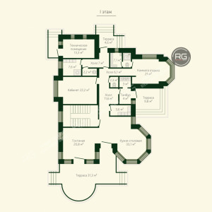 Миниатюра 12, Вилла в окружении природы, 404 м², Санкт-Петербург, Курортный район, Зеленогорск г., Курортный, 2-я Пляжевая ул., д.1, литер Л
