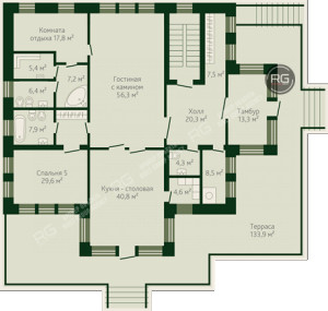 Миниатюра 14, Вилла в стиле «русская усадьба», 710 м², Санкт-Петербург, Курортный район, Зеленогорск г., Курортный, 2-я Пляжевая ул., д.1