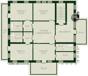 Миниатюра 15, Вилла в стиле «русская усадьба», 710 м², Санкт-Петербург, Курортный район, Зеленогорск г., Курортный, 2-я Пляжевая ул., д.1